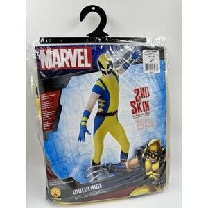 Marvel Wolverine Superhero 2nd Skin Costume Dress Up Adult Large Full Jumpsuit